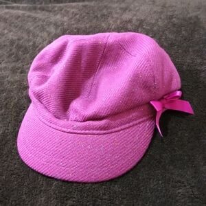 Children's Place est. 1989 stretchable purple glitter hat with bow size 3T/4T